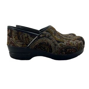 Dansko Clogs Womens 41 Paisley Tapestry Fabric Slip On Professional Nurse Doctor